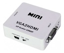 Convertidor Vga A Hdmi Laptop Pc A Tv Video Beam 1080p