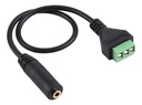 Cable Hembra Jack 3 Pin Trs Terminales Atornillables 30 Cm