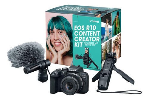 Camara Canon Eos R10 Lente Rf-s 18-45mm Kit Creador