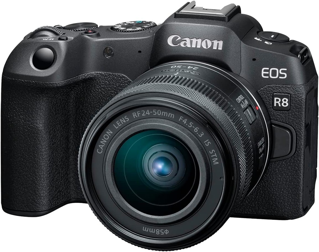 Camara Canon EOS R8 Full Frame con lente RF24-50 mm