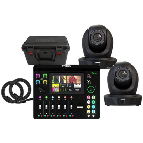Kit 2 x Camara PTZ 20X RGBlink vue 1080p + Mini MX 4 Canales 4K