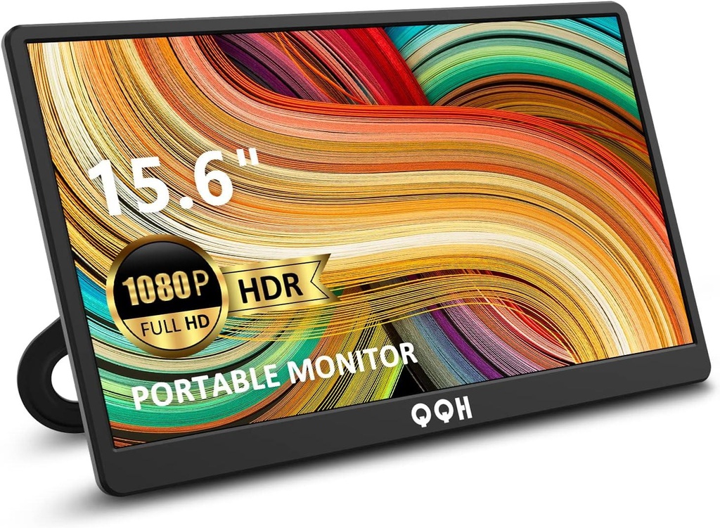 Monitor Portatil 15.6 pulg QQH 1080P FHD IPS USB C HDMI