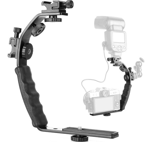 Soporte L Bracket 2 Zapatas Frias Tornillo 1/4 Camaras Dslr