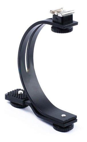 Soporte De Flash Tipo C Para Cámara Dslr 2 Zapatas Frias