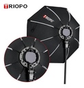 Softbox Octogonal Grid Triopo 65 Cm Flash Speedlite Handgrip