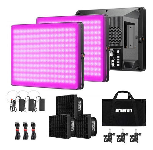 Kit 3 Panel Led Amaran P60c Rgbww 60w Cri95 Tlci 96 5900lux