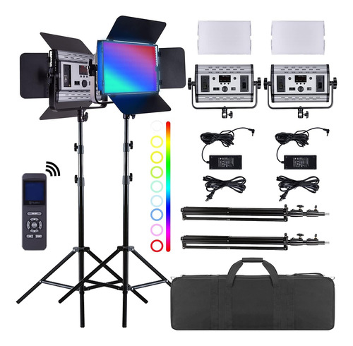 Kit Luz De Video Led Rgb Tolifo Gks60rgbpro 60w 6000lm Cri97