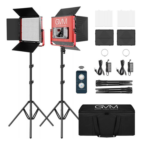Kit Luz De Video Led Gvm Bicolor 520ls Led Wifi App 2 Pack