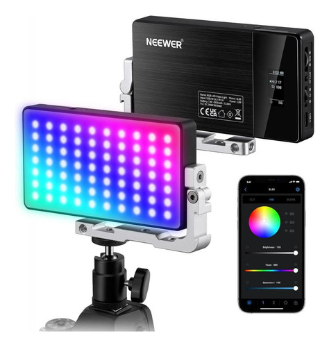 Luz De Video Led Rgb Neewer Sl90 12w 4300mah Recargable