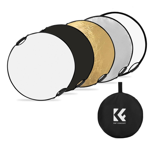 Rebotador De Luz Fotografico 110cm 5 En 1 Kf Concept