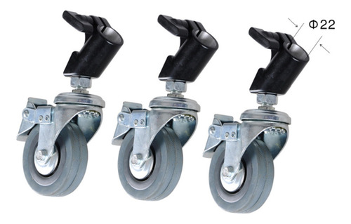 Set 3 Ruedas B-22 Nicefoto Para Paral De Luces De Video