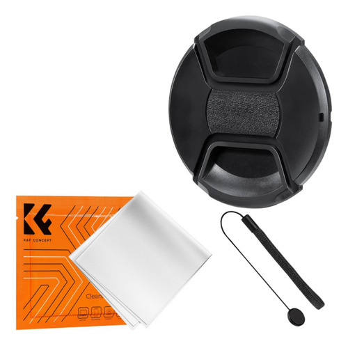 Tapa Lente 77 Mm Cuerda Anti Perdida Y Paño Microfibra