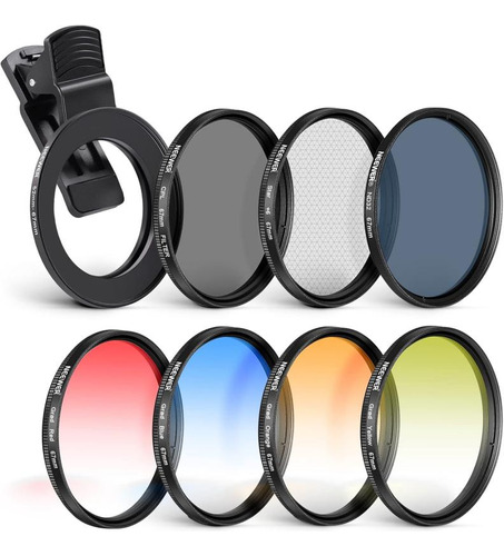 Kit 7 Filtros Smarphone Neewer 67mm Cpl 6star Nd32 Y Mas