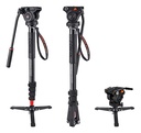 Tripode Monopie Coman Dk327aq5s Cabezal Fluido 181 Cm