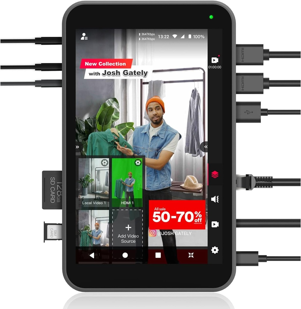 Instream Codificador Vertical Transmisión En Vivo Yolobox