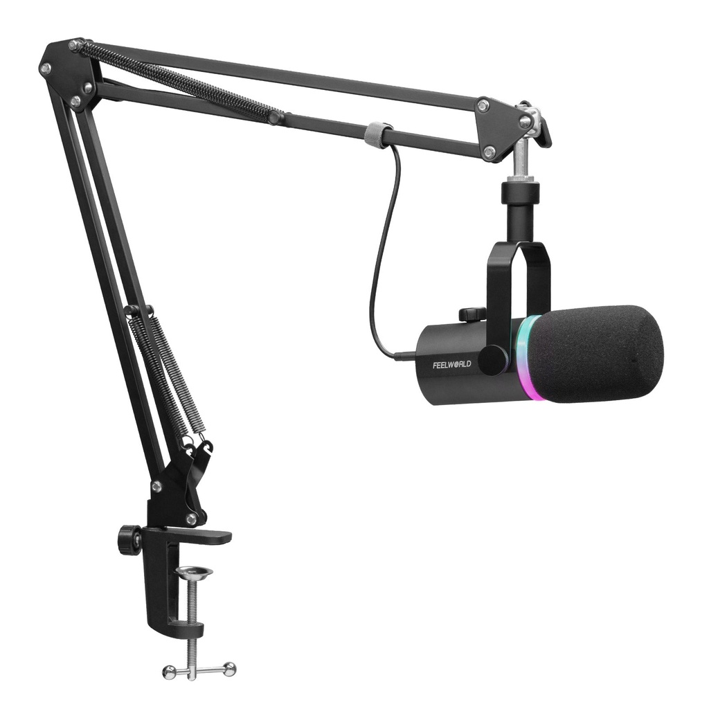 Microfonos Dinamico Feelworld PM1-AS XLR USB Paral Jirafa