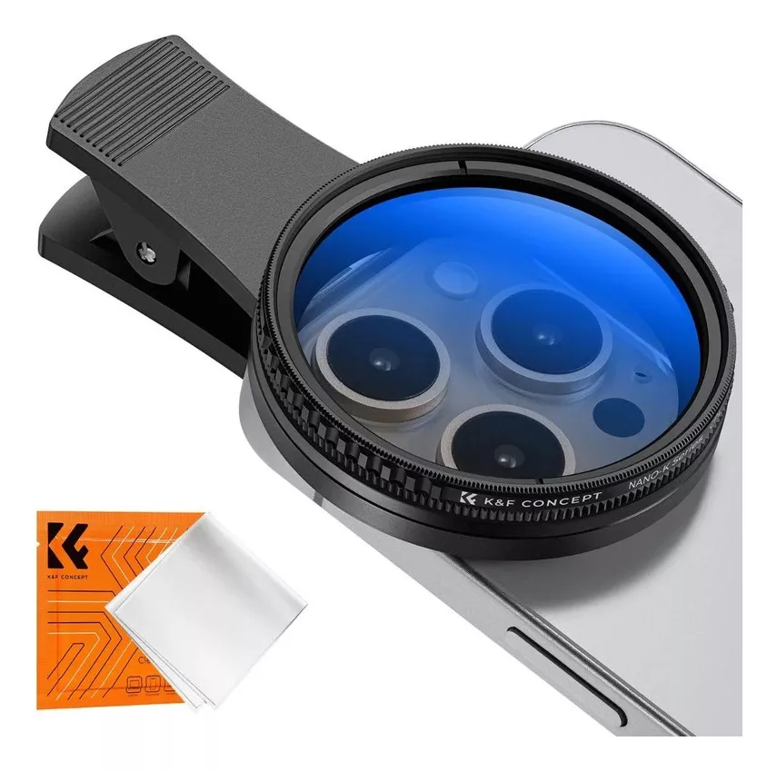 Filtro CPL Polarizador 52mm clip Smartphone K&f Concept