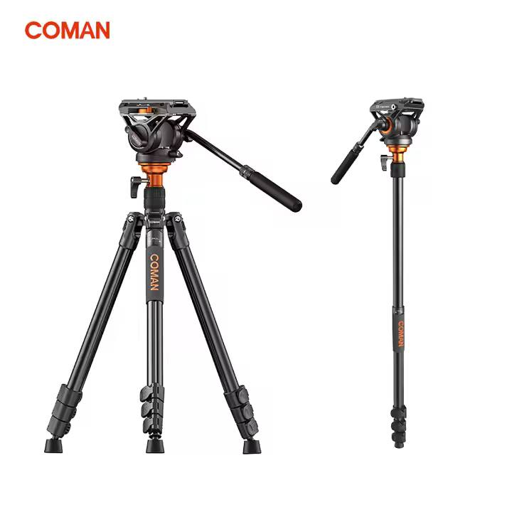 Tripode Coman FF06S Cabezal Fluido Q6 Video Foto 179 Cm