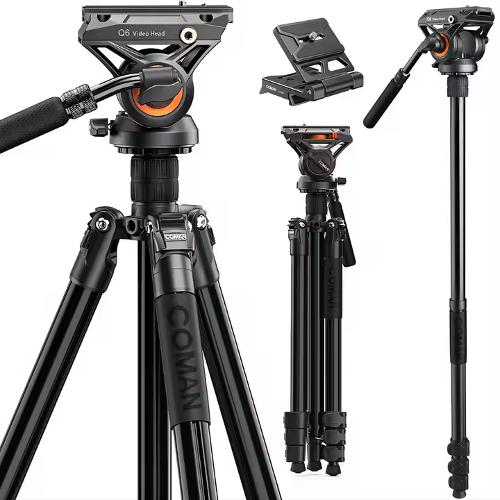 Tripode Coman KX3939Plus Cabezal Fluido Q6 177 Cm