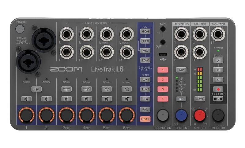 Mezclador Grabador Multipista Zoom Livetrak L6 32 Bit Float