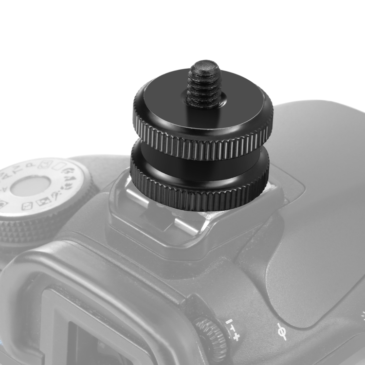  Adaptador Zapata Tornillo 1/4 Con Tuerca Doble Puluz Pu210 