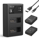 Cargador dual + 2 bateria KF Concept Canon LP-e12 1100mAh