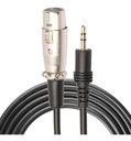 Cable Plug Estereo 3.5 mm Macho a XLR Hembra de 3 mts microfono y mas