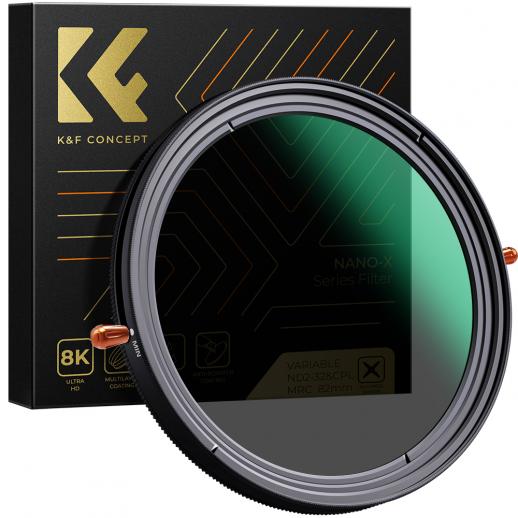 Filtro 77MM K&F CONCEPT Nano-X CPL+Variable ND2-32 KF011087 