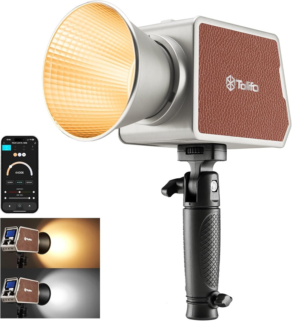Luz De Video Led Monolight 90W RGB Tolifo PL-100B Recargable