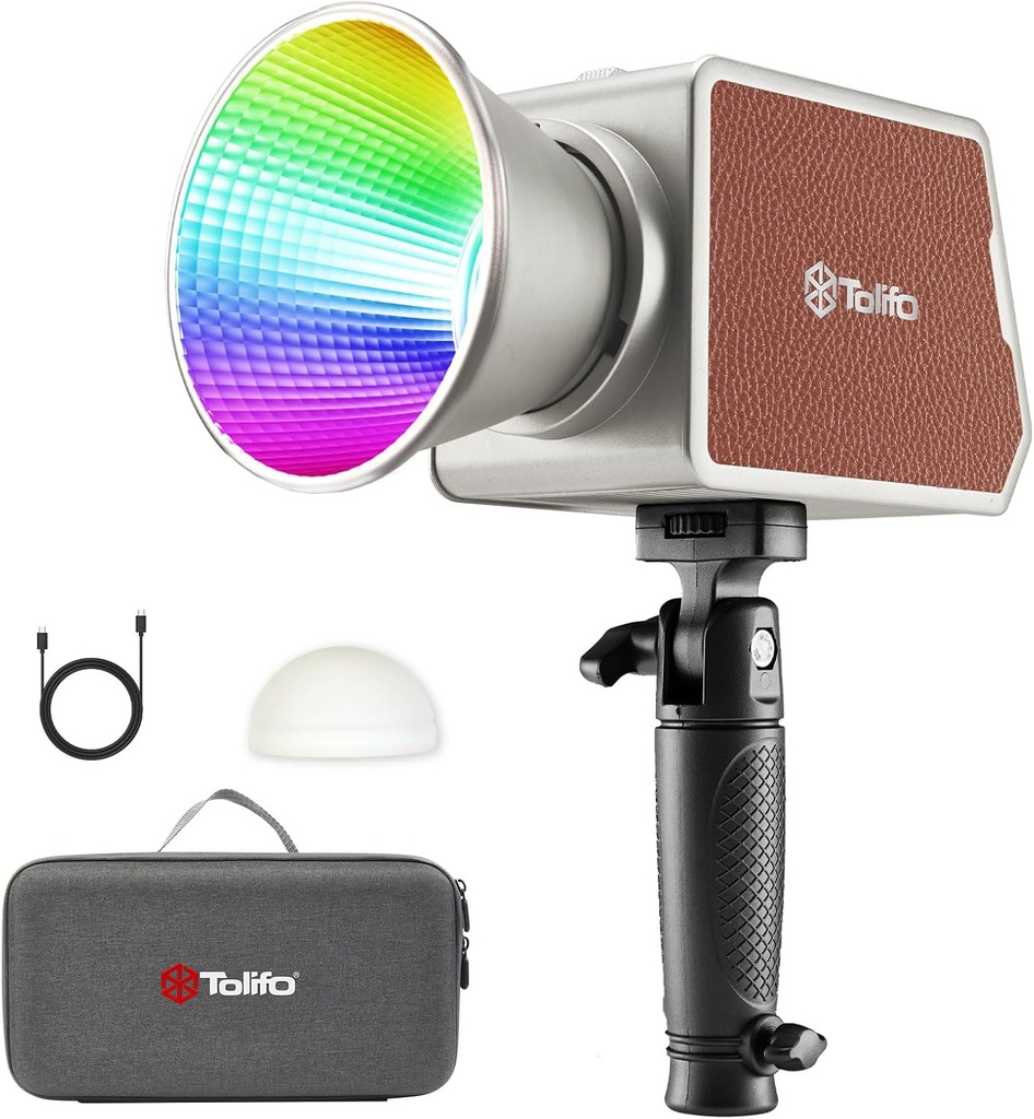Luz De Video Led Monolight 90W Tolifo PL-100RGB Recargable