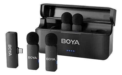 Microfono Inalambrico 4 Balitas Boya Tipo C BY-V4U