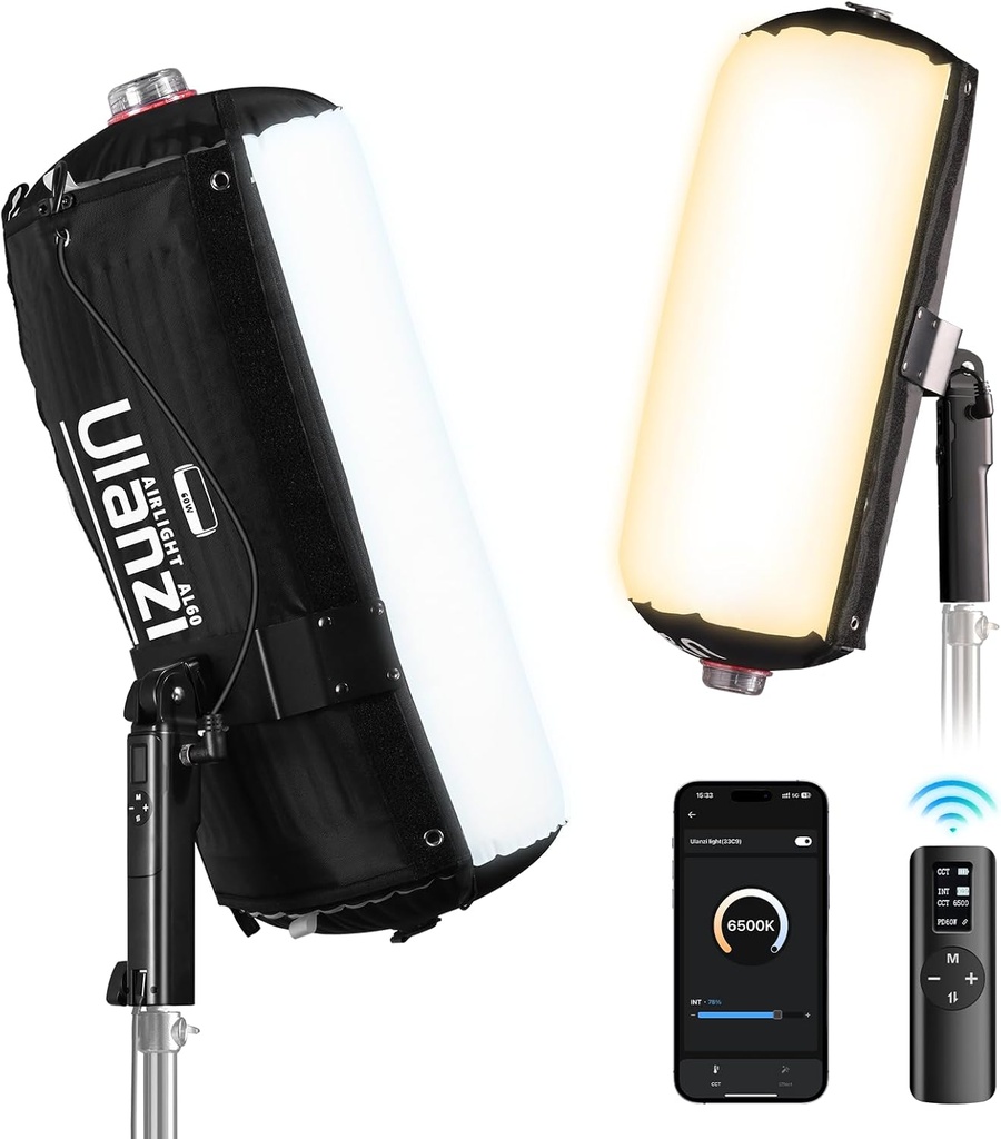 Luz de video Tubo de Aire Ulanzi AL60 60W Magnetica Bicolor Inflable
