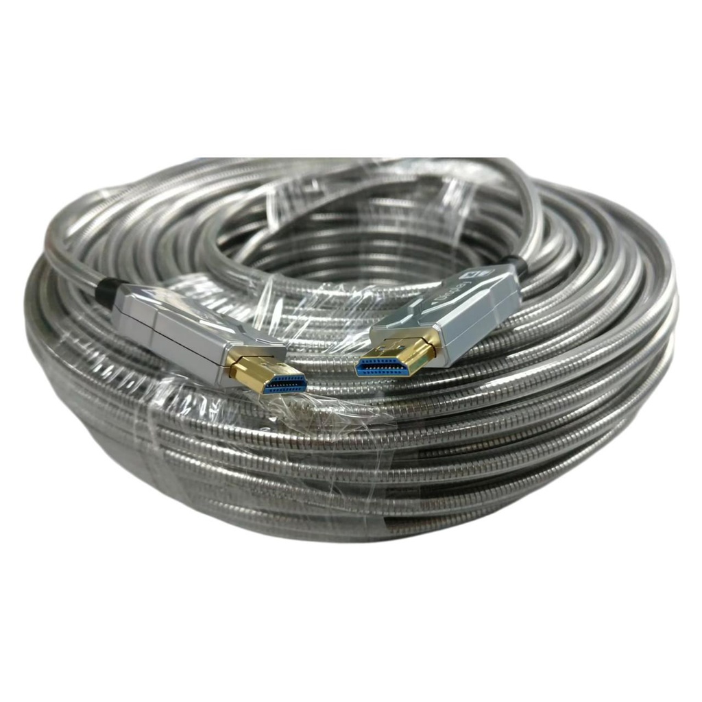 Cable HDMI V2.1 Fibra Optica Blindado 4K 100 Metros Dtech