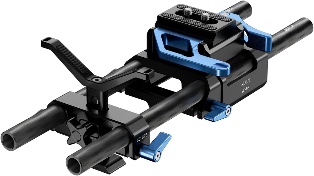 Placa base Sirui con Varillas De 30 Cm Fibra de Carbono