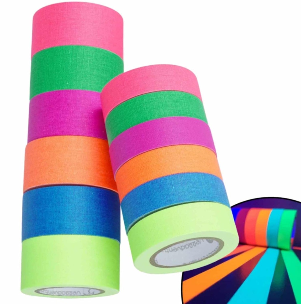 Gaffer Tape colores surtidos 1 Pulg x 6 metros