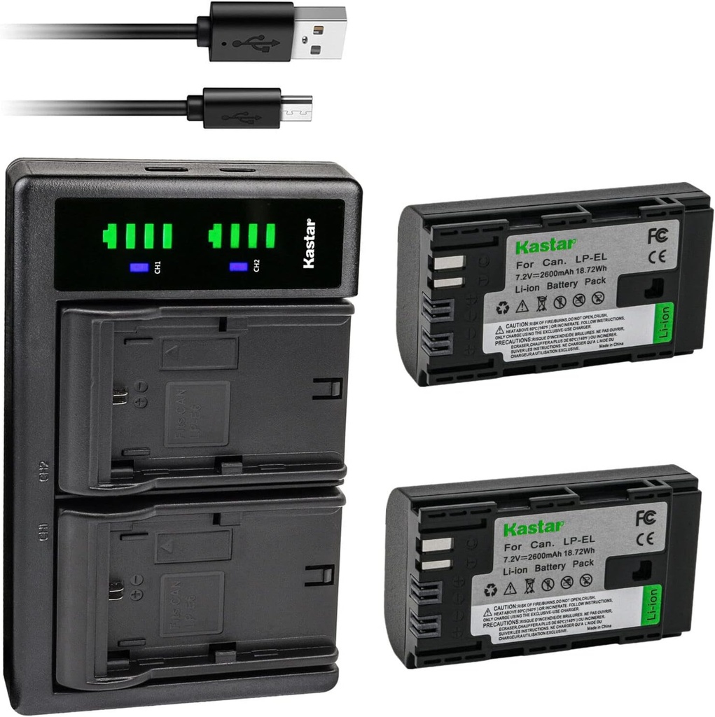 Cargador Dual + Bateria Lp-EL para Canon