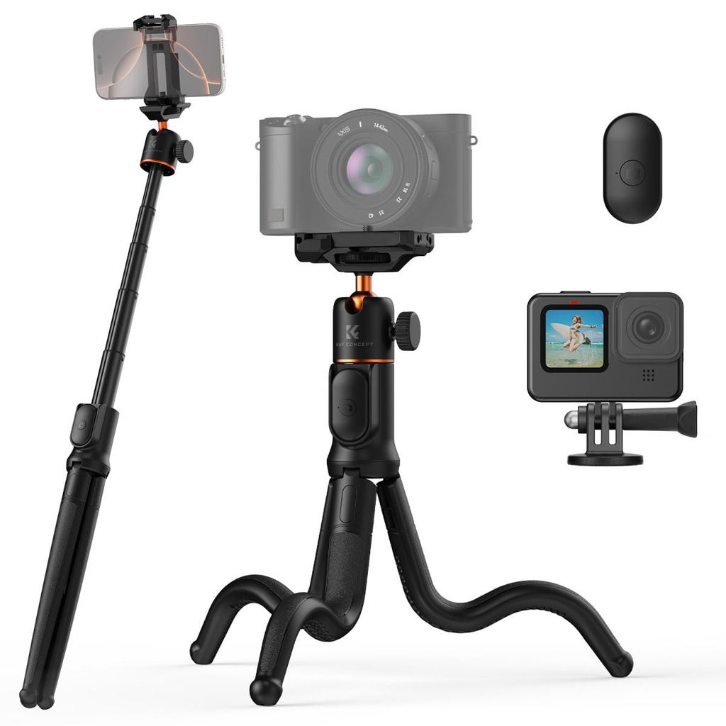 Trípode selfie K&F Concept Octopus KF09.152 Altura Max 60 cm