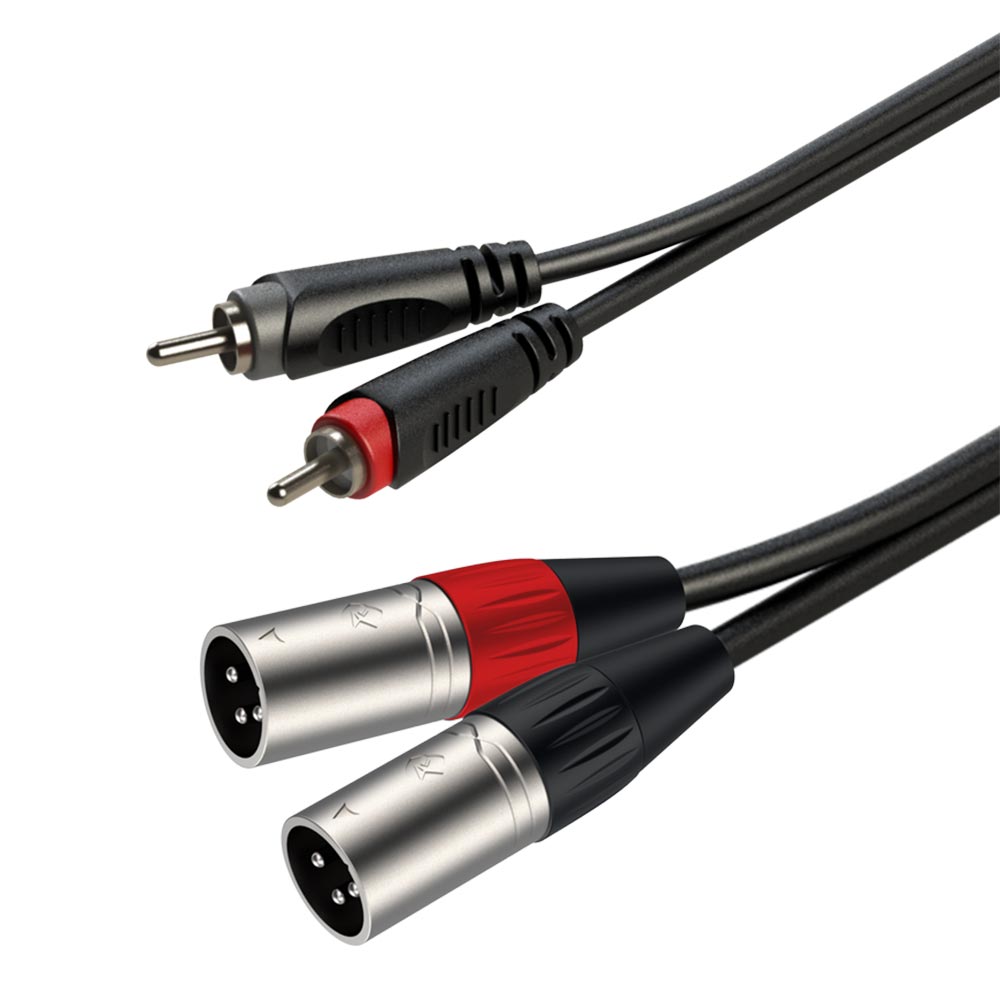 Cable Dual Rca Macho A Dual Xlr Macho 2 Mts Roxtone 