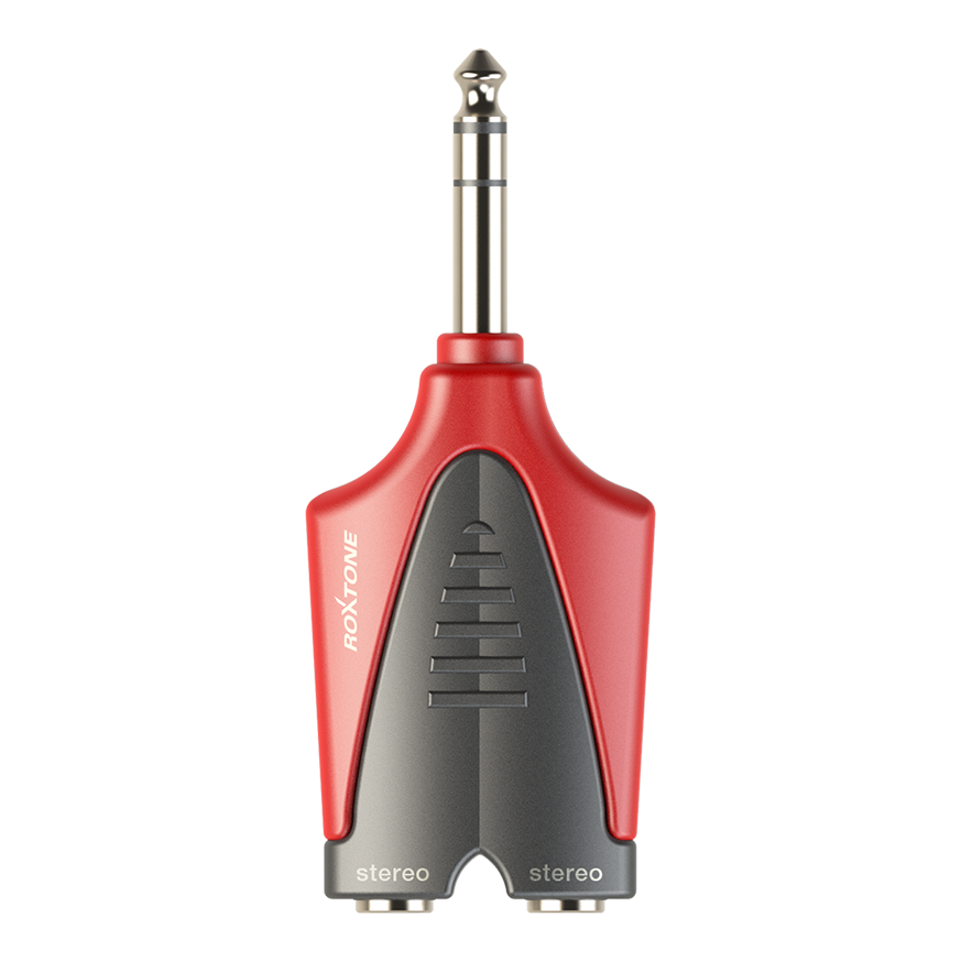 Convertidor Plug Macho 6.3 mm a dual 6.3 mm Hembra Estereo