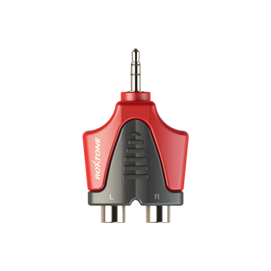 Adaptador Plug Macho 3.5 mm A Dual RCA Hembra Roxtone