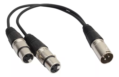  Cable Xlr Canon Macho A 2 Hembra 30 Cm Splitter