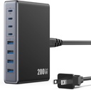 Estacion de Carga GAN IV USB 200W 4 Tipo C 4 USB A