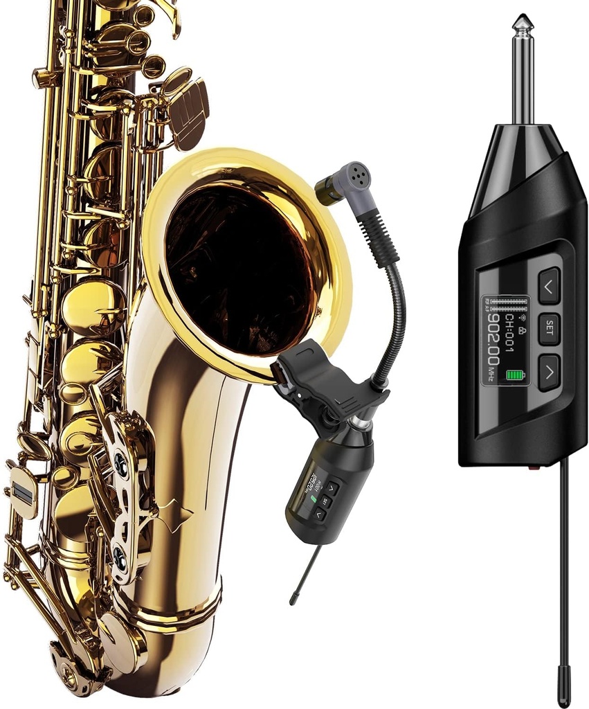 Microfono de Saxofon SGPro TR15 Inalambrico UHF RBR