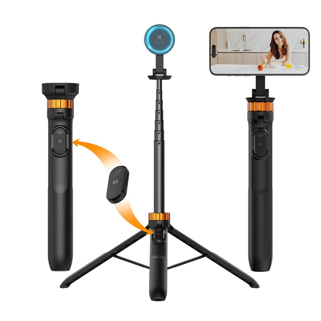 Tripode Selfie Stick MS19 162 cm K&f Concept KF09.139 