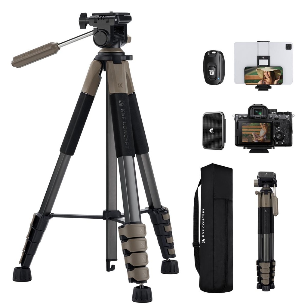 Tripode K&F Concept 190 cm Camara Smartphone KF09.155