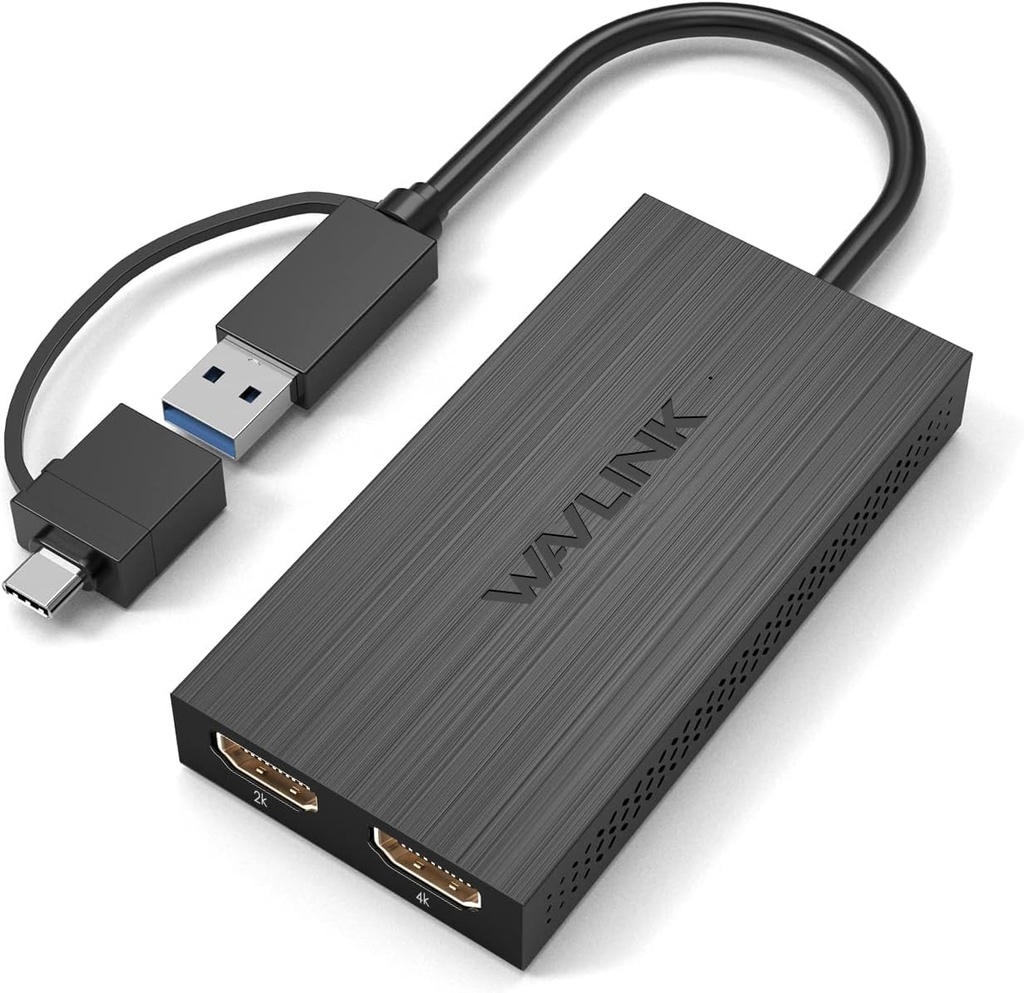 Adaptador USB WAVLINK tarjeta de video USB C a HDMI para monitores duales