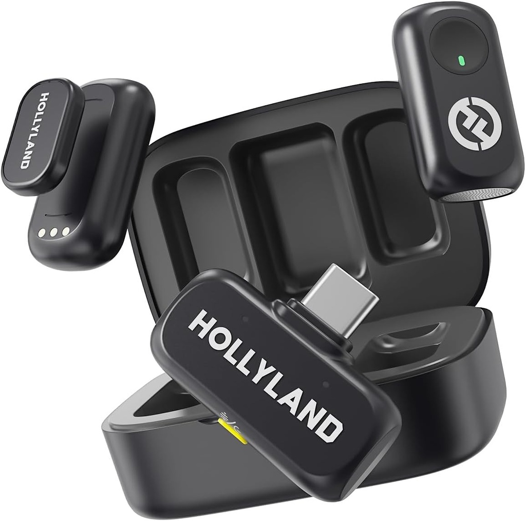 Microfono Balita Inalambrico Hollyland Lark A1 Duo Space Gray