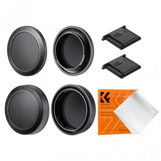 Kit de Tapas Cuerpo, Lente, Zapata y Paño para Canon RF K&f Concept SKU.0629