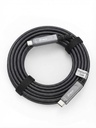 Cable de datos de fibra óptica USB Tipo-C (macho a macho) DTECH DT-TF600 de 15 Metros